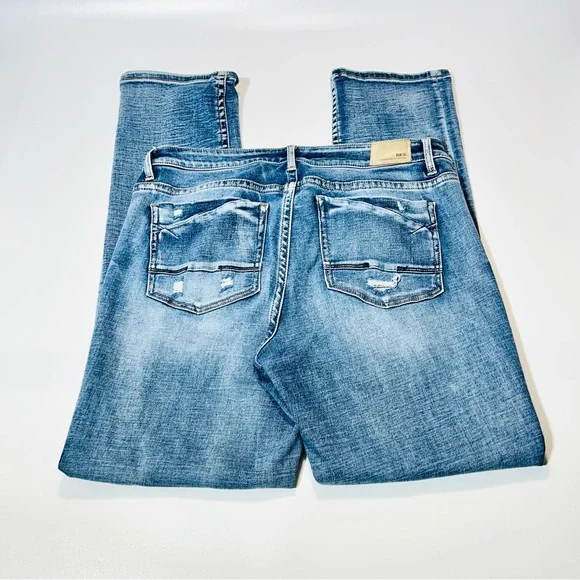 BKE jeans Payton Mid Rise Straight leg jeans distressed stretchy women Size 32 - Picture 7 of 12
